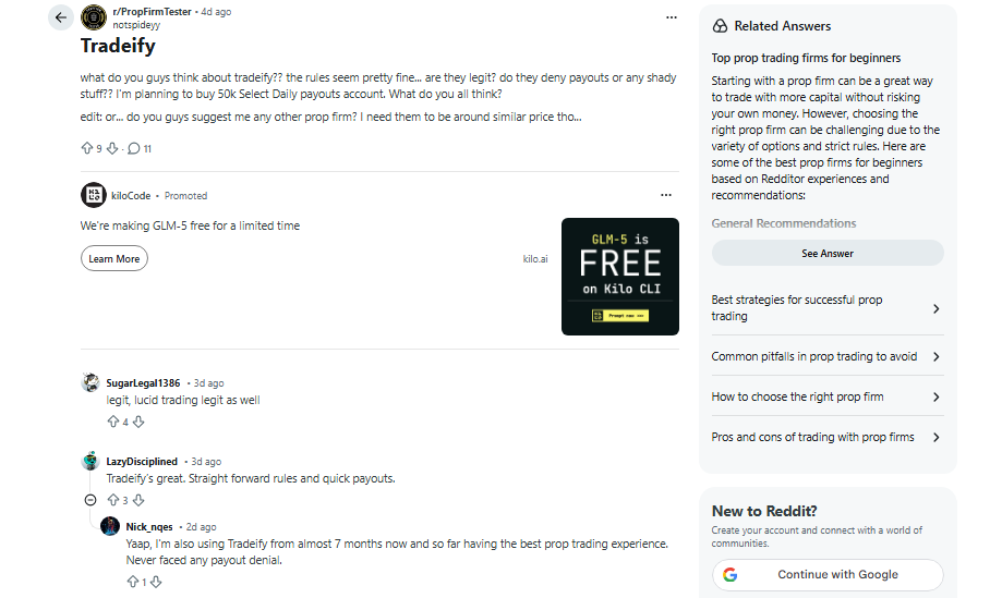 Tradeify Reddit Review