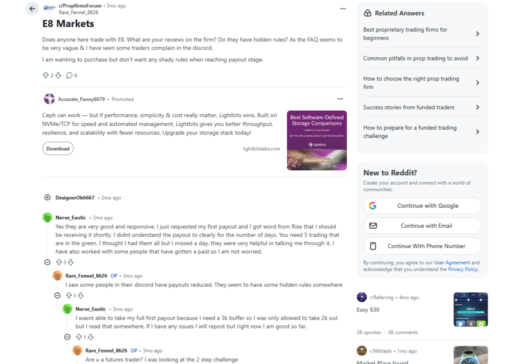 E8 Markets Review Reddit