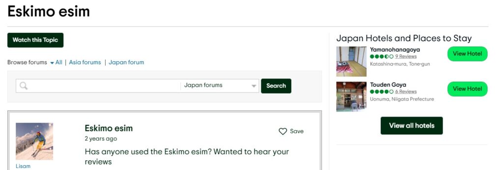 Eskimo eSIM Review From TripAdvisor Travelers