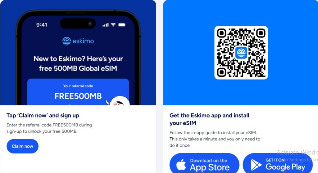 Free eSIM Data With Eskimo App