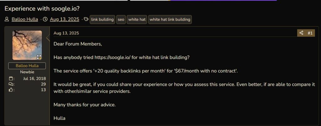 Soogle Independent Review Analysis