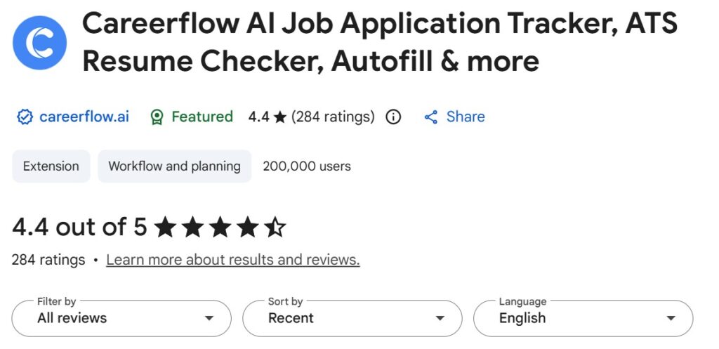 Chrome Extension Reviews – Real-Time Usage Feedback careerflow