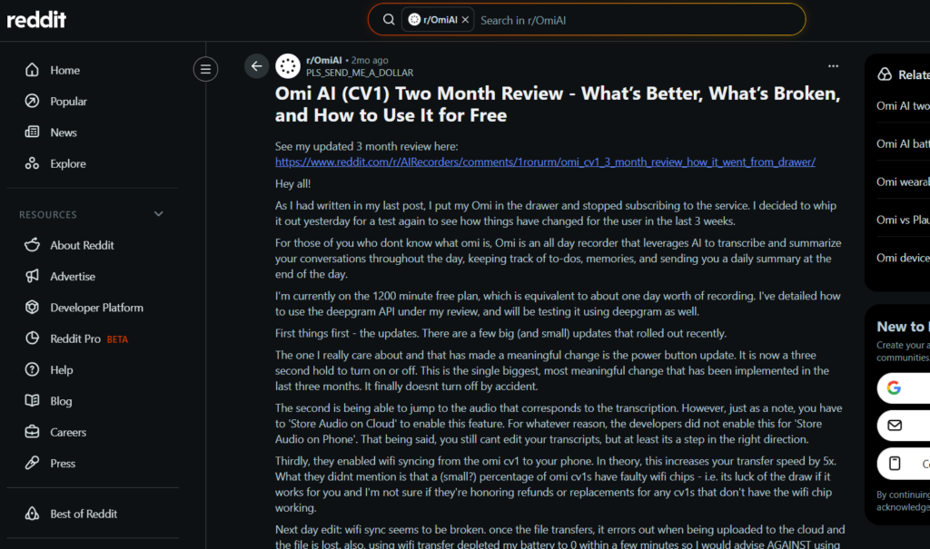 Omi AI Reddit Review: Real User Feedback, Issues & Honest Experience