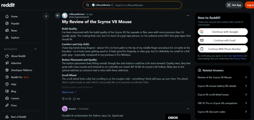 Scyrox V8 Reddit Review – Real User Experience (Honest Insights)