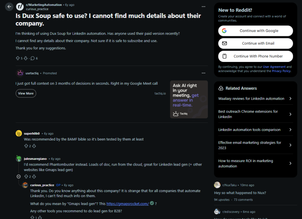 Dux-Soup Review (Reddit User Discussion & Safety Insights)