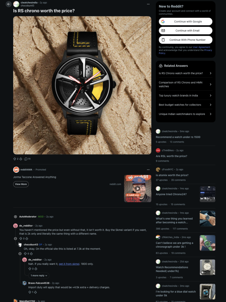 RS Chrono Reddit Review: Is It Worth the Price?