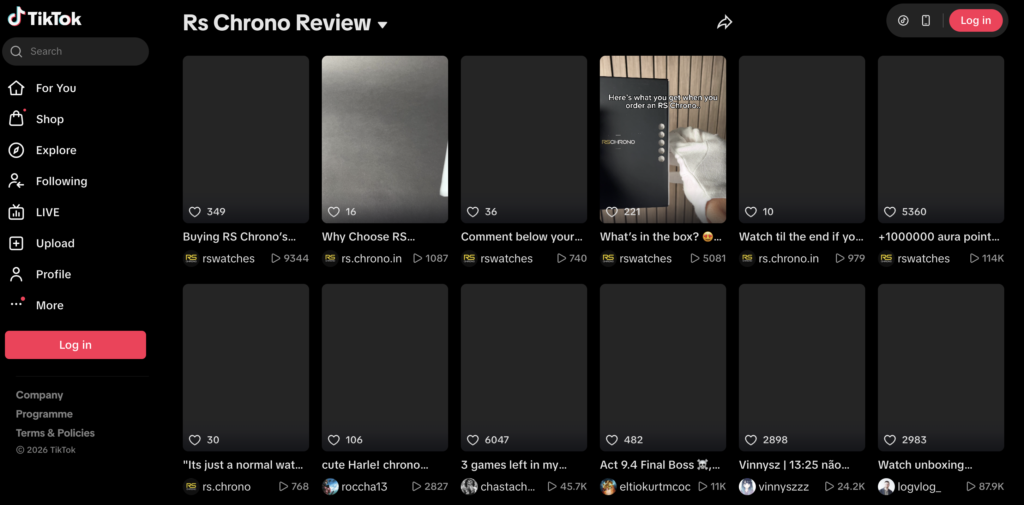 RS Chrono TikTok Review & Social Buzz