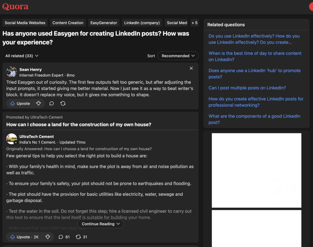 EasyGen Quora Review: Real User Experience & Honest Feedback