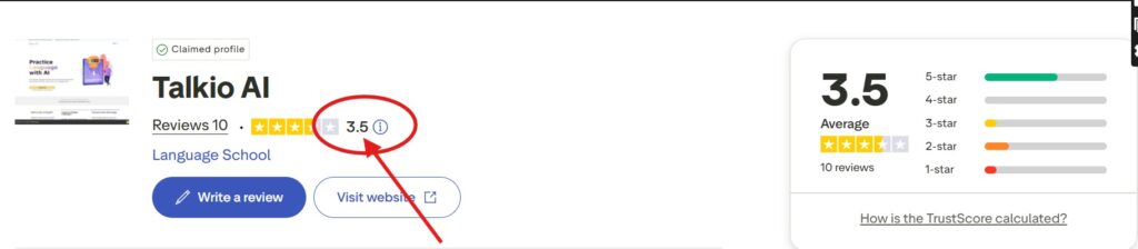 Talkio ai review trustpilot