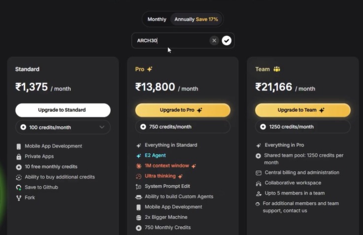 How to Use Emergent AI Promo Code (ARCH30)
