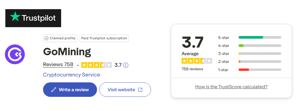 GoMining Trustpilot Reviews