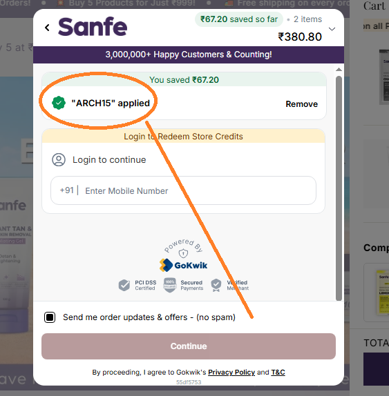 Sanfe Coupon Code