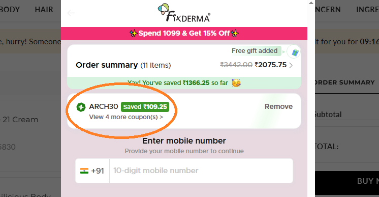 Fixderma Coupon Code