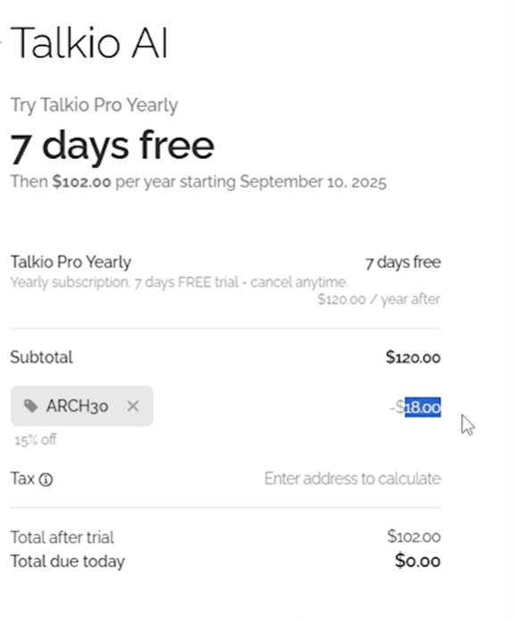 How to Use Talkio.ai Promo Code