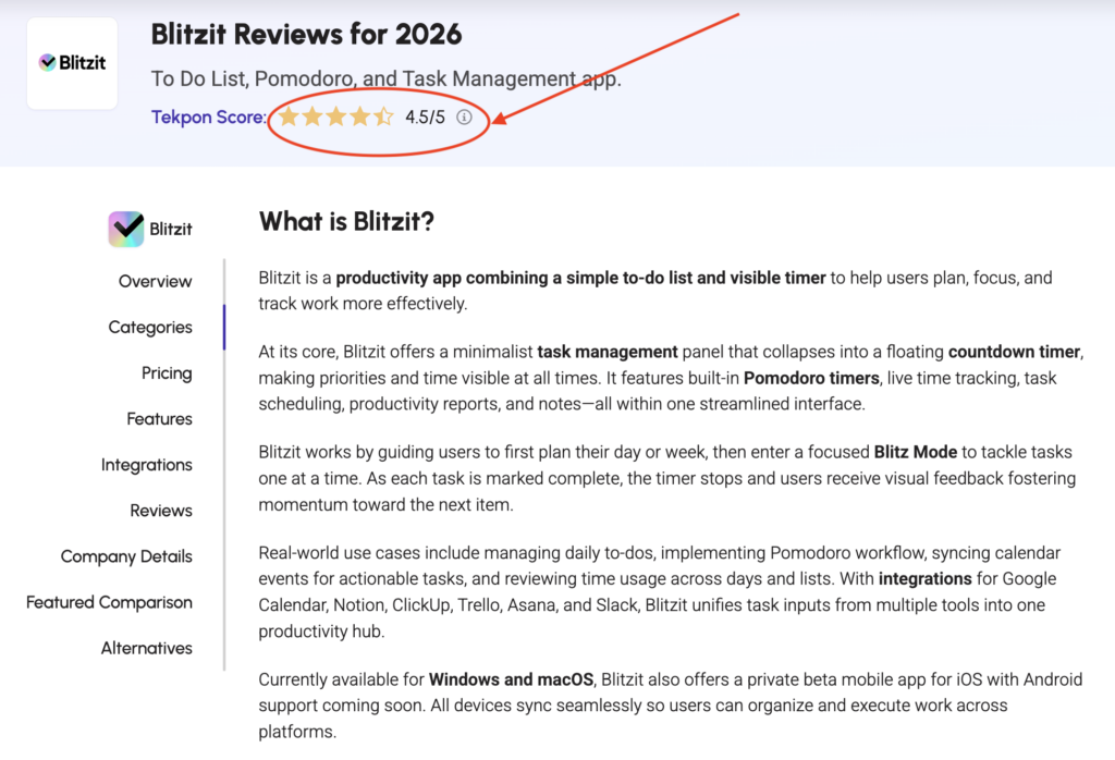 Blitzit Tekpon Review 2026: Score, Features & Real Insights