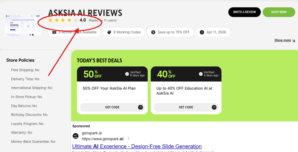 AskSia AI Deals & Ratings Analysis (TenereTeam)