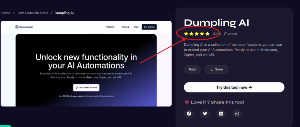 Dumpling AI Victrays Review – Rating & Platform Overview