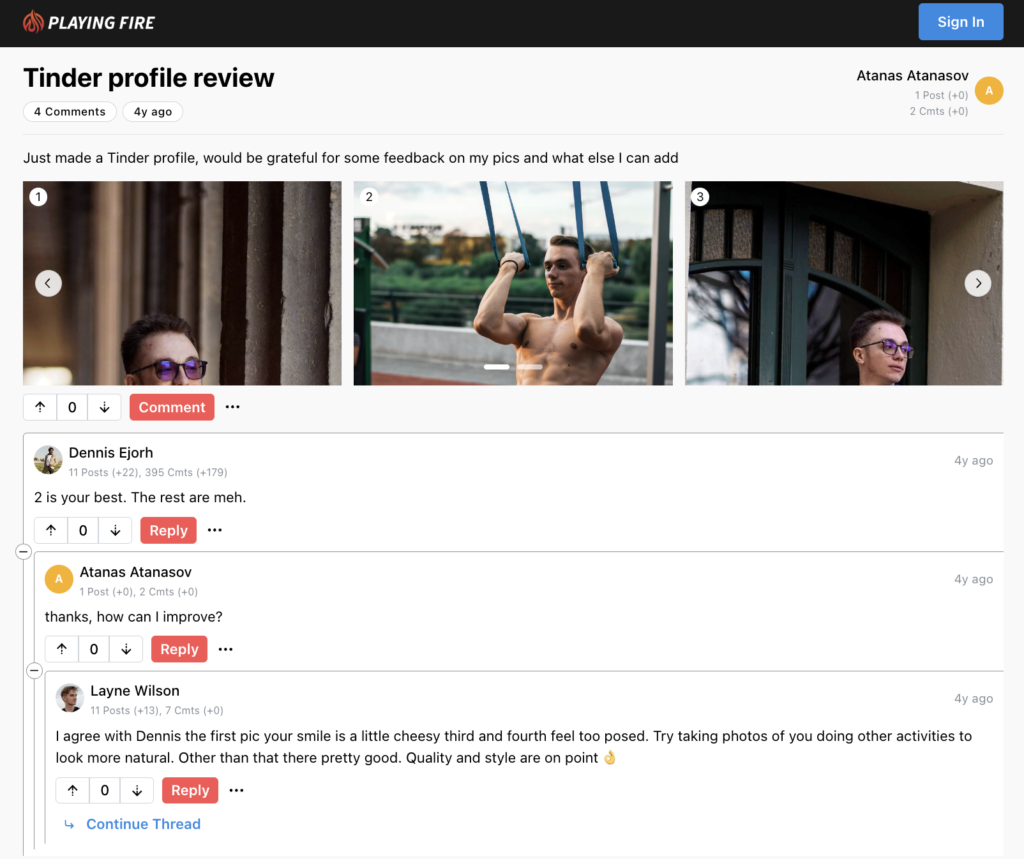 Playing Fire Review: Real Feedback on Tinder Profile Optimization