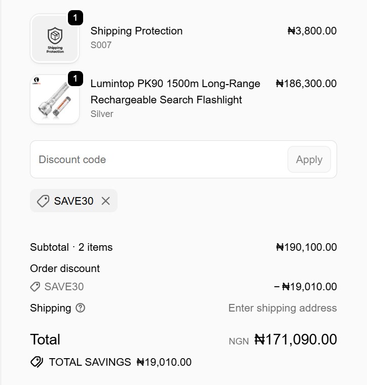 Lumintop Discount Code : (SAVE30) Get 10% Off On Your All Purchases