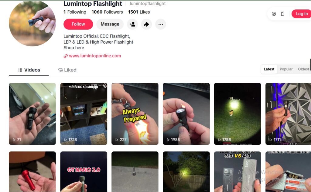 Lumintop’s Growing Presence on TikTok and Social Media