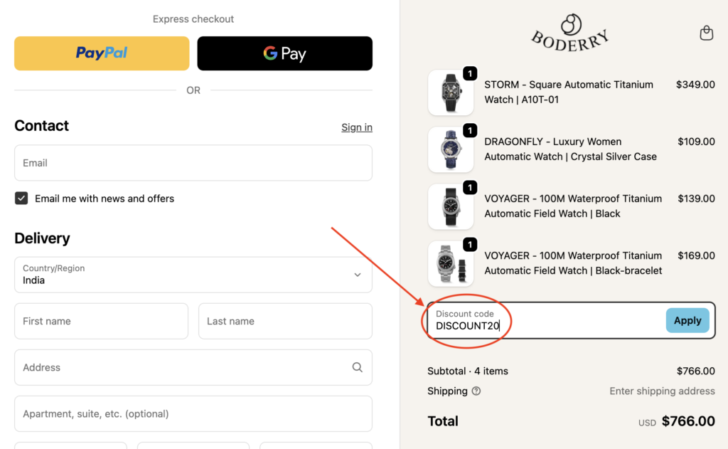 How to use Boddery Discount Code “DISCOUNT20” to Get 10% Off (Step-by-Step Guide)