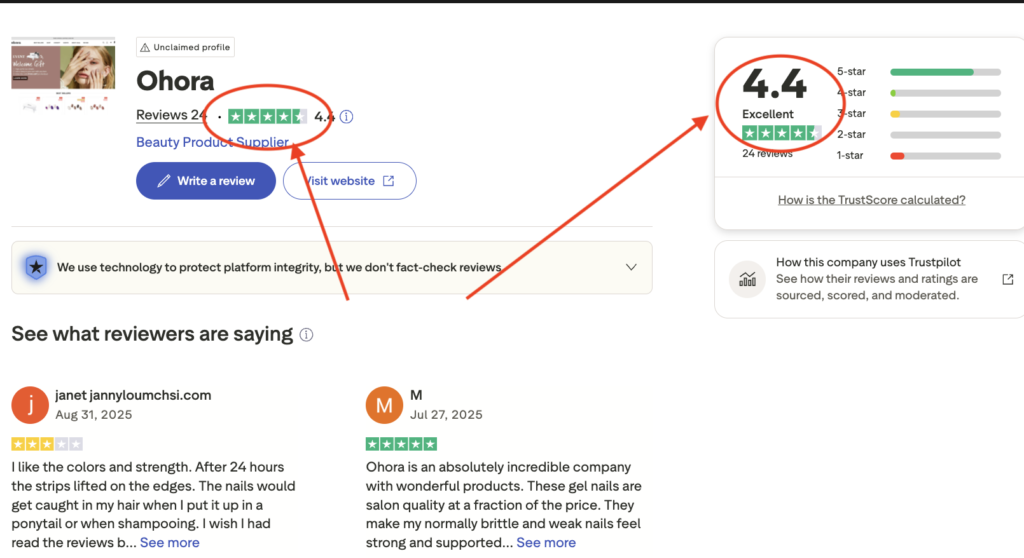 Ohora Trustpilot Reviews & Customer Feedback