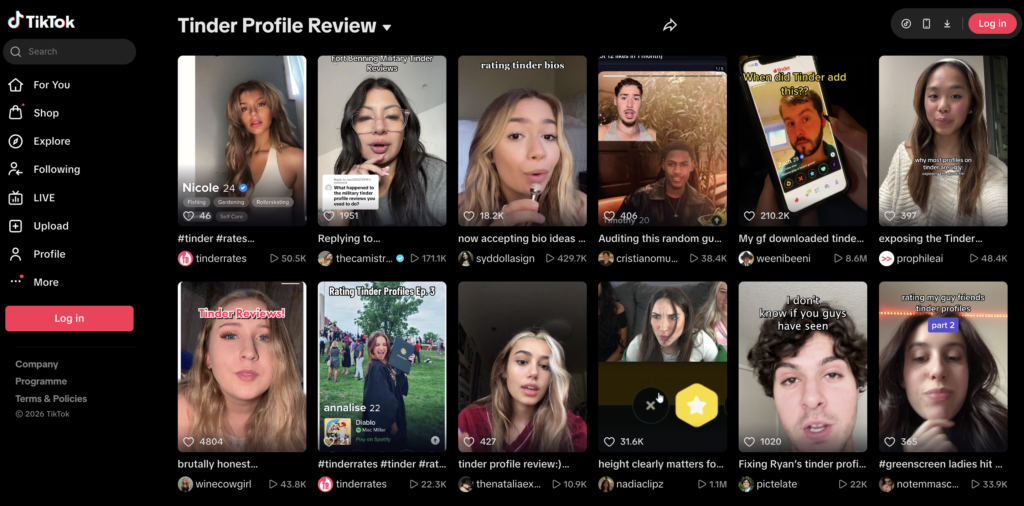 TikTok Trends: Tinder Profile Reviews Dominating Short-Form Content in 2026