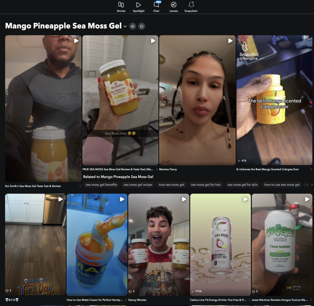 True Sea Moss Snapchat Reviews & Community Engagement 2026