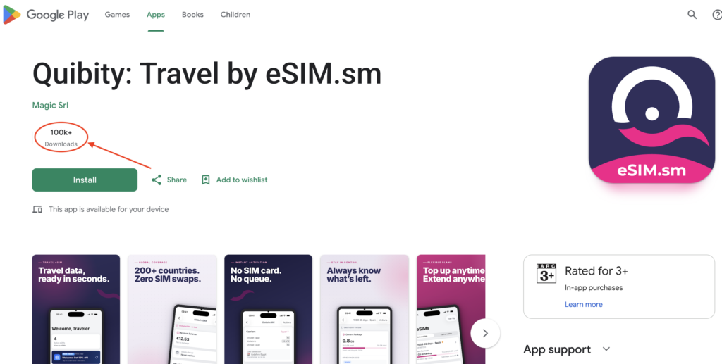 eSIM.sm Mobile App Experience
