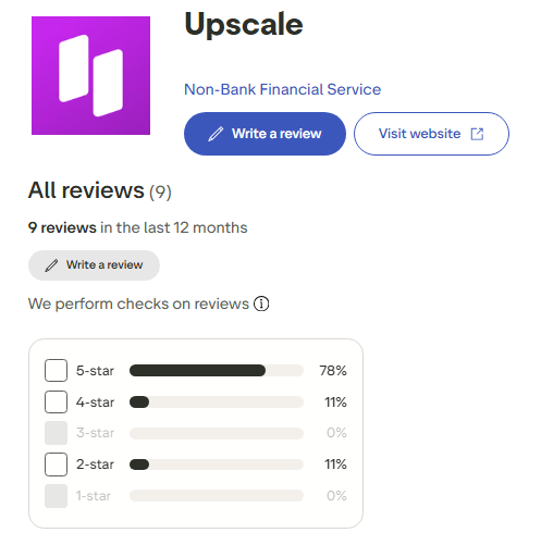 Upscale Trustpilot Review